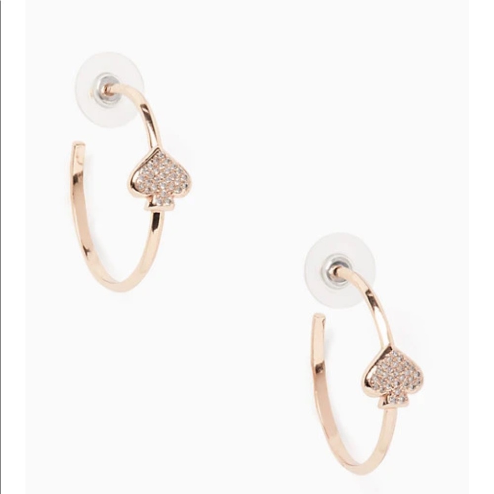Kate Spade Everyday Spade Pave Hoops New With Tag